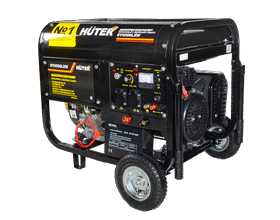 Бензиновый генератор HUTER DY6500LXW с функцией сварки, с колёсами