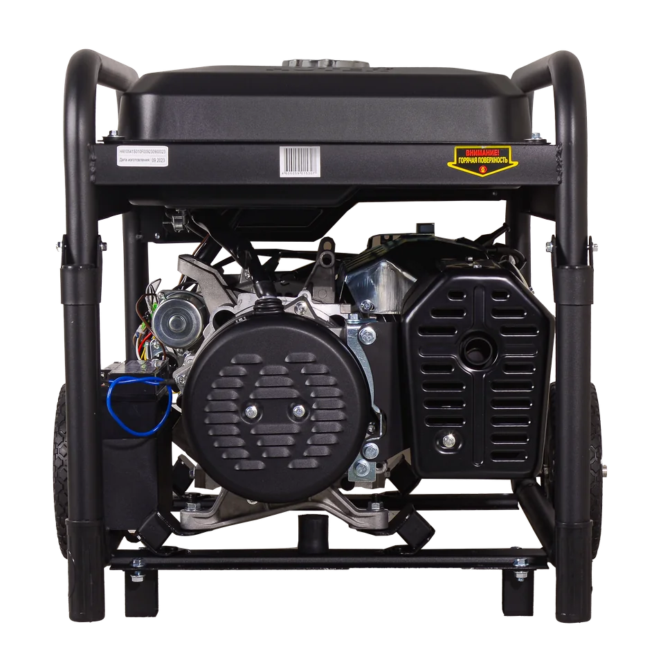 Бензиновый генератор HUTER DY6500LX с колёсами и аккумулятором